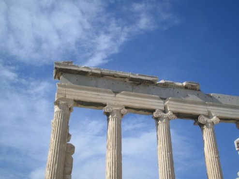 Old Temple of Athena on the Acropolis in Athens