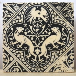 renaissance lions, sainte chapelle, paris france, medieval tiles, religious iconography, circles and geometric designs, inlaid inlay floor tiles