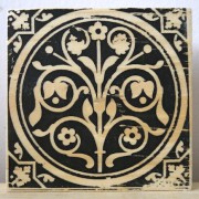 medieval flower, sainte chapelle, paris france, medieval tiles, religious iconography, circles and geometric designs, inlaid inlay floor tiles