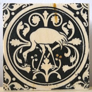 flamingo, wading birds, sainte chapelle, paris france, medieval tiles, religious iconography, circles and geometric designs, inlaid inlay floor tiles