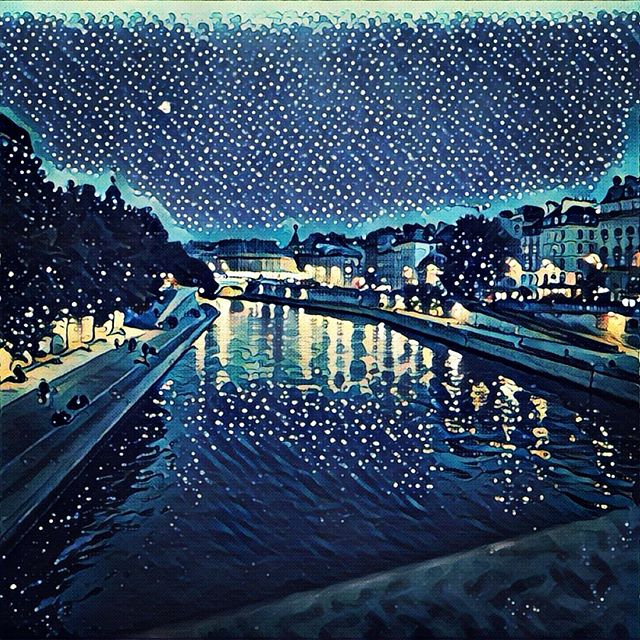  A Prisma filter turns the quai des Grands Augustins into something straight off a Van Gogh canvas. #paris #france #filter #star #stars #starrynight #prisma #night #parisjetaime #river  #seine #lightsout #light #street #blue #vangogh #vincentvangogh #parisian #parigi #parís #parisienne #francia #français #quai #riviere