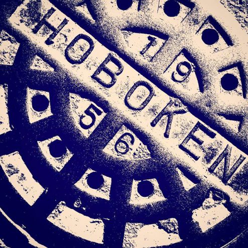 Hoboken sewer cover, manhole cover, grate, New Jersey