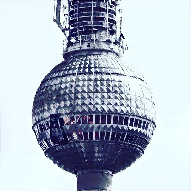 The windows of Berlin's Fernsehturm up close