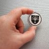 For Gondor! 1.5" handmade Lord of the Rings Aragorn tree art pin badge artwork print foil print black silver decor flair button pinback - Image 5