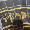 Game of Thrones set of 10 bookmarks Greyjoy banner flags fantasy art print symbols in metallic gold foil on black card for books - Image 2