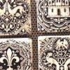 Set of 4 2 inch stone tile magnets / handmade photo prints of heraldry crest / Sainte Chapelle Paris France / lions fleur de lys castle dogs - Image 2