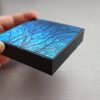 Winter Willow / 4 inch OOAK handmade wood block / weeping willow tree dusk evening botanical photographic foil print moody wall or desk art - Image 4