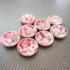 Shakespeare plays set of 8 fridge magnets in metallic red foil / handmade wood coin magnets for English drama student teacher gifts - Image 2