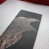 Cawing Raven gothic plywood plaque / black & silver OOAK handmade foil wall art / Nevermore Edgar Allen Poe / Muginn Odin black crow bird - Image 5