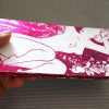 Reclining Female Nude handmade plywood plaque in shiny hot pink on white graffiti vintage cartoon poster print wall or desk art lesbian - Image 2