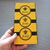Bee Brave / black & yellow OOAK handmade plywood plaque / vintage illustration poster quote print / wall art for child's nursery baby room - Image 2