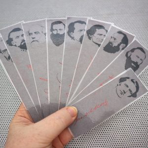 American Civil War / Heroes of the Confederacy / set of 9 handmade historical bookmarks / Forrest Davis Robert E Lee Stonewall Jackson JEB