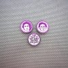 Timothee Chalamet set of 3 1.5" pinback buttons fan celebrity Handmade Call Me By Your Name art Beautiful Boy badge Chalamaniac purple white - Image 4