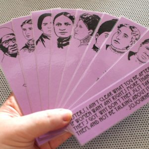 Black suffragists bookmarks set of 9 / African American votes for women portraits feminist activists voting rights book mark purple