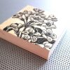 Vintage Flowers print / 4 inch black & white OOAK wood block botanical photo / vintage antique boho woodcut / handmade plant wall desk art - Image 2