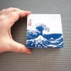 The Great Wave Kiwagura - 4" wood block reproduction of vintage Japanese art print of boats and Mount Fuji - Image 2