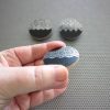 Lace 3 magnet set / 1.5" wood coin magnets in metallic silver on black design / office decor cubicle fridge magnet refrigerator decor - Image 4