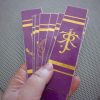 Lord of the Rings Rivendell / art print symbols / set of 9 fantasy bookmarks / gold purple metallic foil highlight cardstock - Image 2