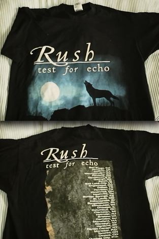Rush Test for Echo 1996 1997 Tour Wolves Shirt